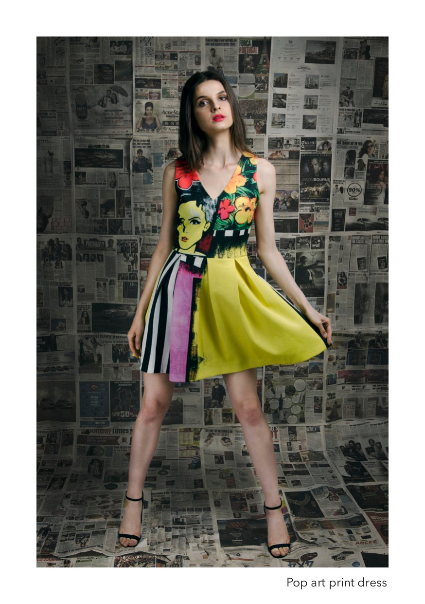 pop art cocktail dress Pop art print dress – Salita Nanda
